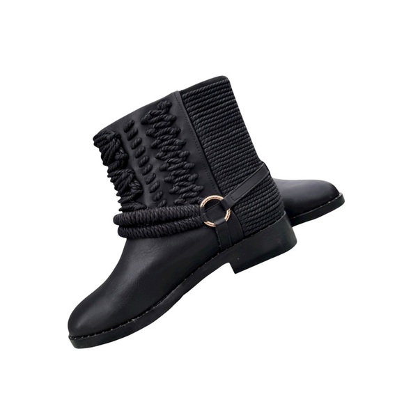 IVY KIRZHNER NWOB Leather Bond Engineer mid top boots in Black Size 9 - Picture 1 of 8